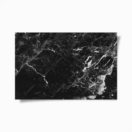 Poster marbre noir veiné élégant – Wallnifity®