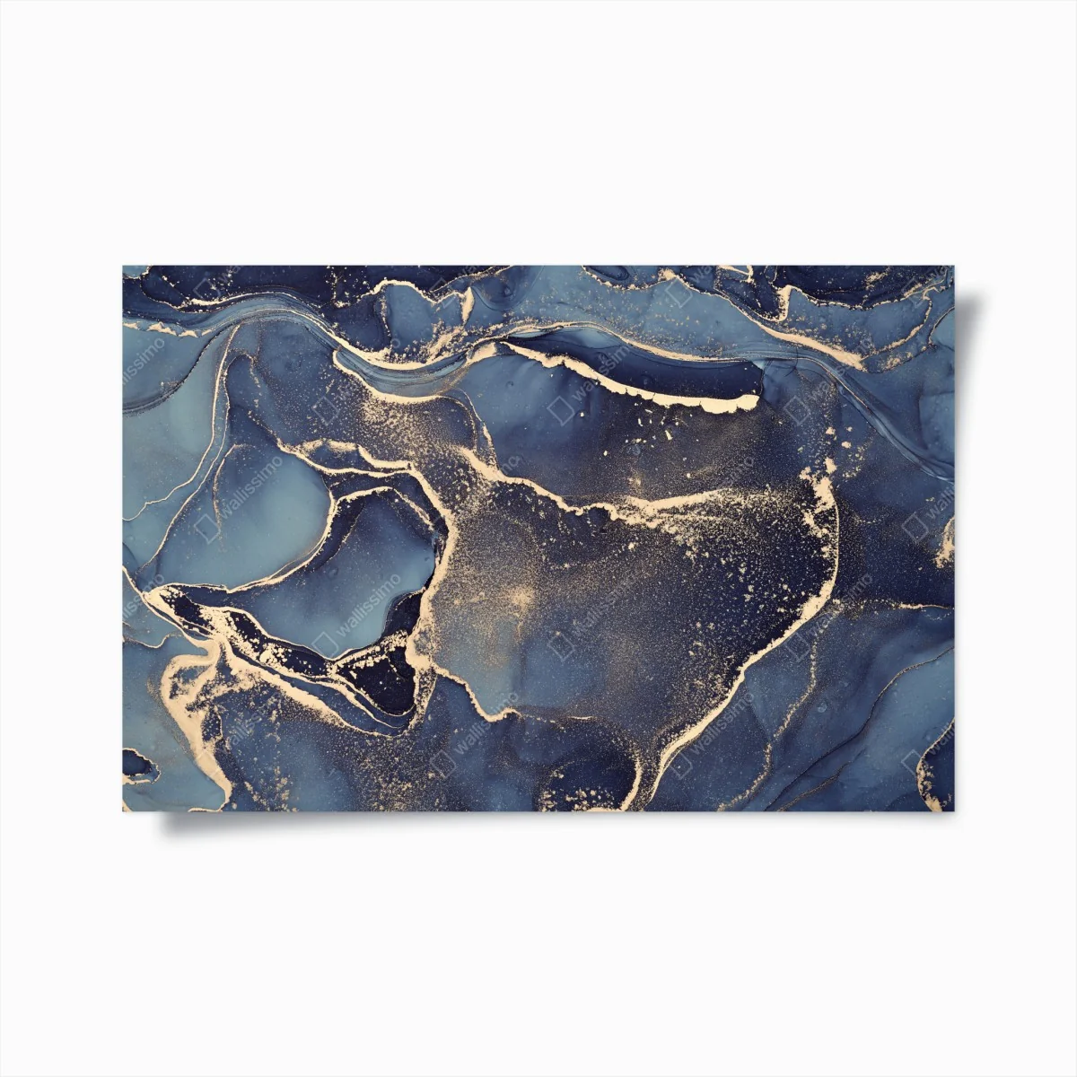 Poster vagues célestes bleu et or – Wallnifity® Poster vagues célestes bleu et or – Wallnifity®