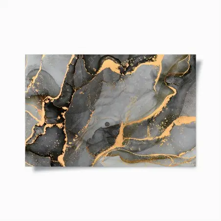 Poster danse d'encre dorée sur marbre gris – Wallnifity®
