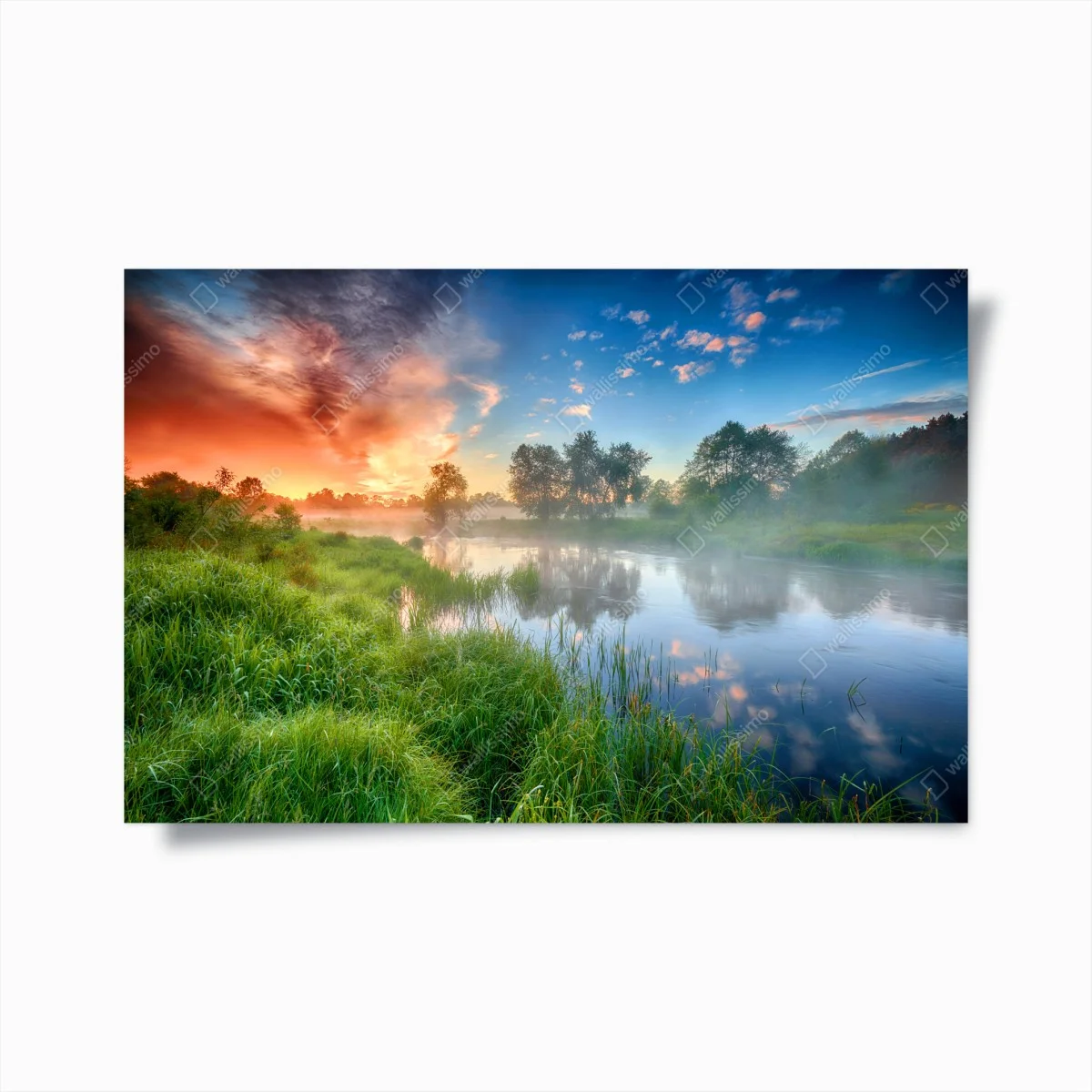 Poster aube d'été sur les rives brumeuses – Wallnifity® Poster aube d'été sur les rives brumeuses – Wallnifity®