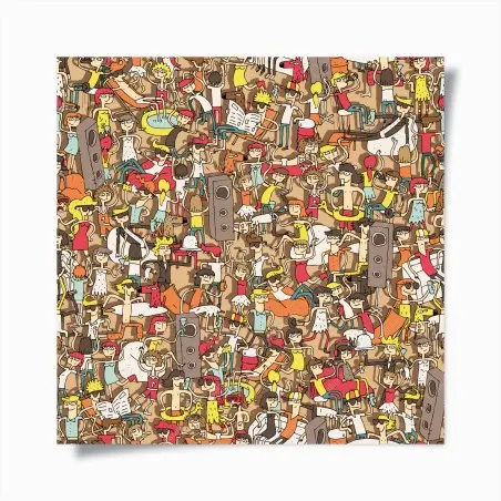 Poster scène estivale animée et colorée – Wallnifity®