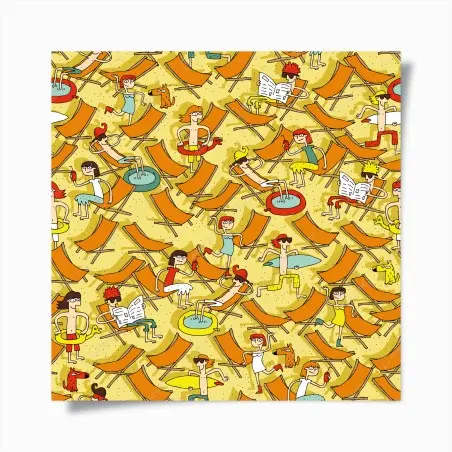 Poster scène de plage ensoleillée, motif estival – Wallnifity®