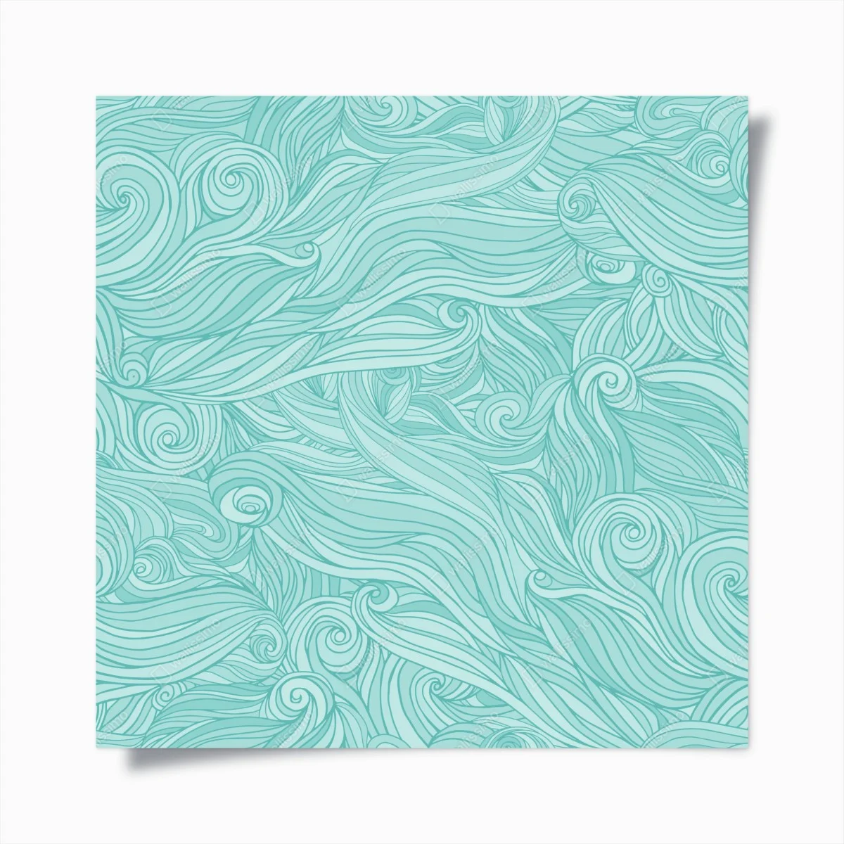 Poster motif aquatique ondulant turquoise – Wallnifity® Poster motif aquatique ondulant turquoise – Wallnifity®