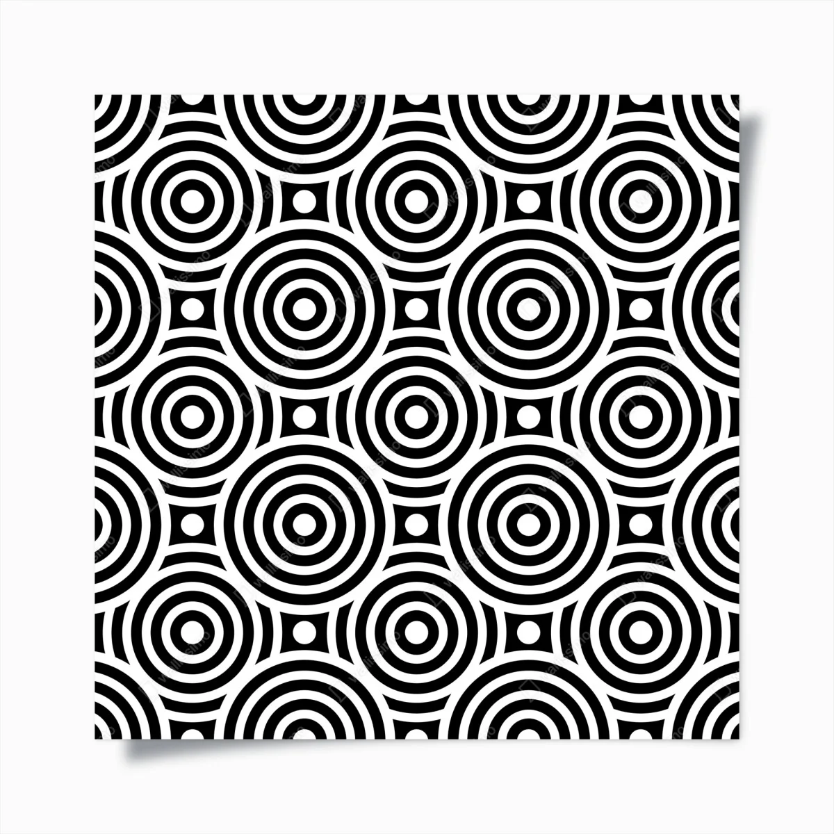 Poster motif géométrique à cercles concentriques noir et blanc – Wallnifity® Poster motif géométrique à cercles concentriques noir et blanc – Wallnifity®