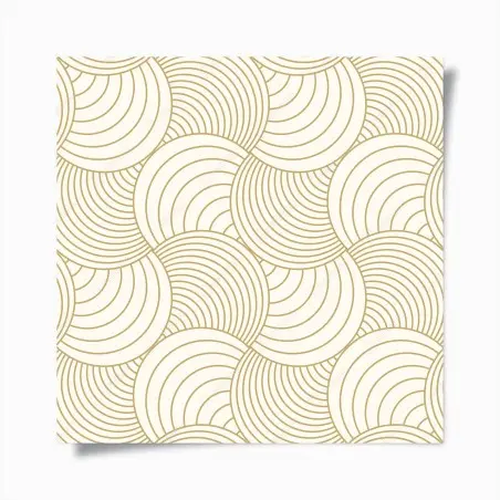 Poster motif de cercles dorés minimaliste – Wallnifity®