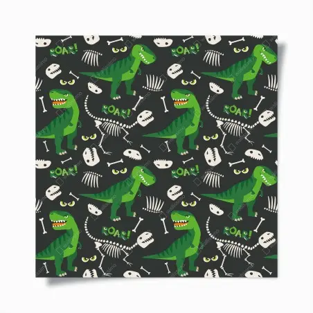 Poster motif dinosaures tyrannosaures verts pour chambre d'enfant – Wallnifity®