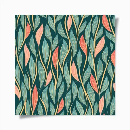 Poster motif feuilles élégantes art déco – Wallnifity®