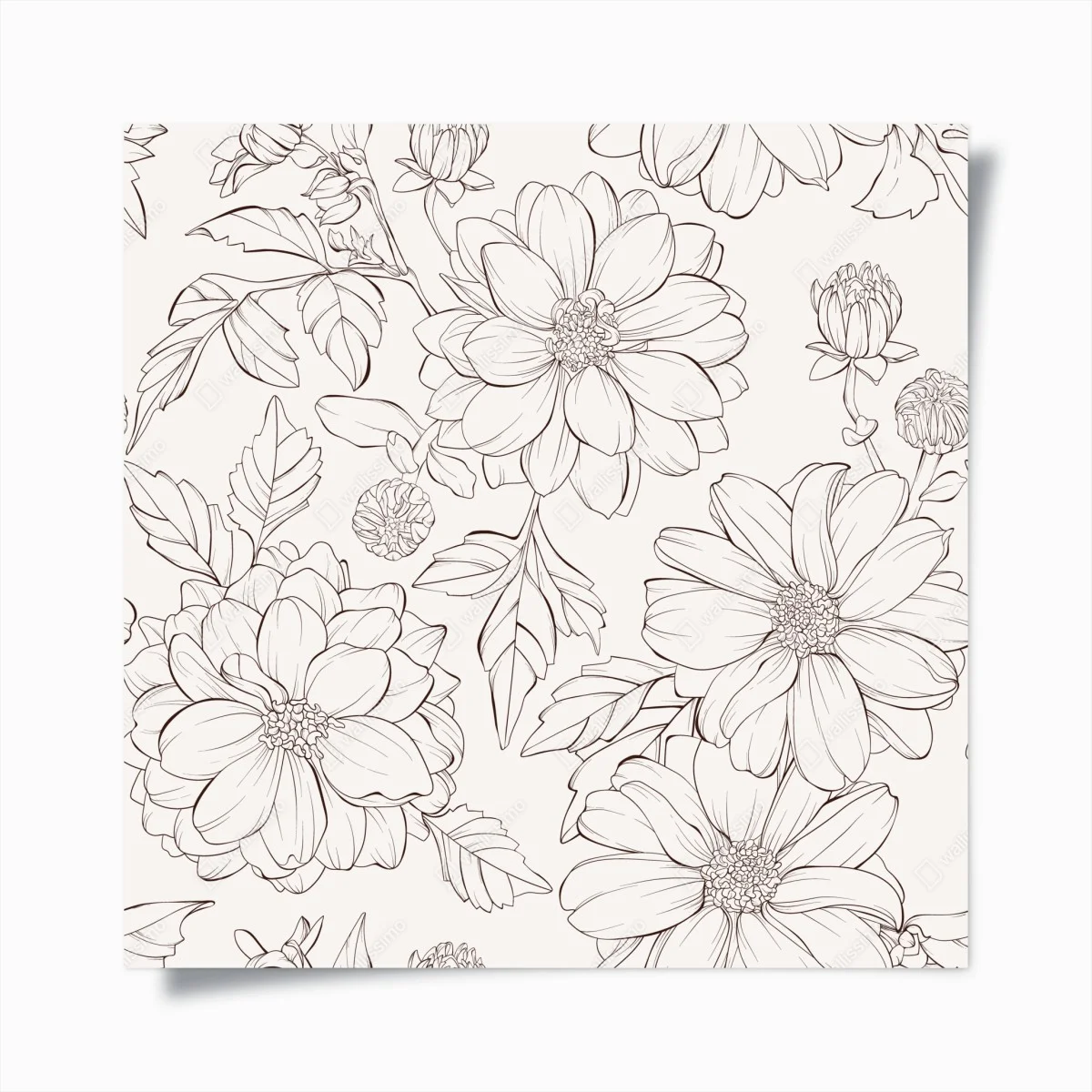 Poster motif floral délicat au trait – Wallnifity® Poster motif floral délicat au trait – Wallnifity®