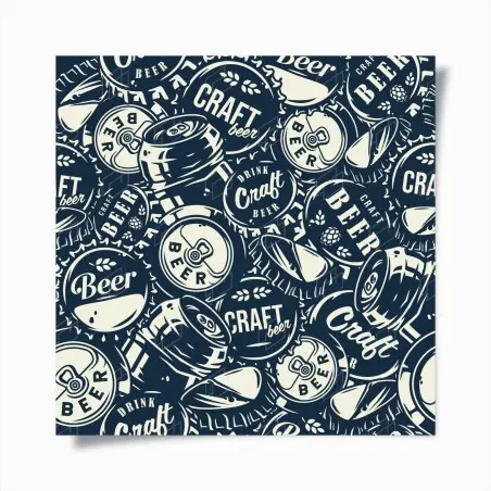 Poster motif bière artisanale rétro et graphique – Wallnifity®