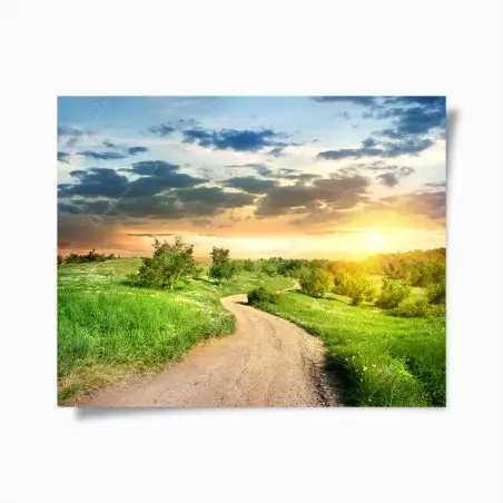 Poster chemin vers le soleil couchant – Wallnifity®