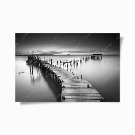 Poster jetée solitaire en noir et blanc – Wallnifity®
