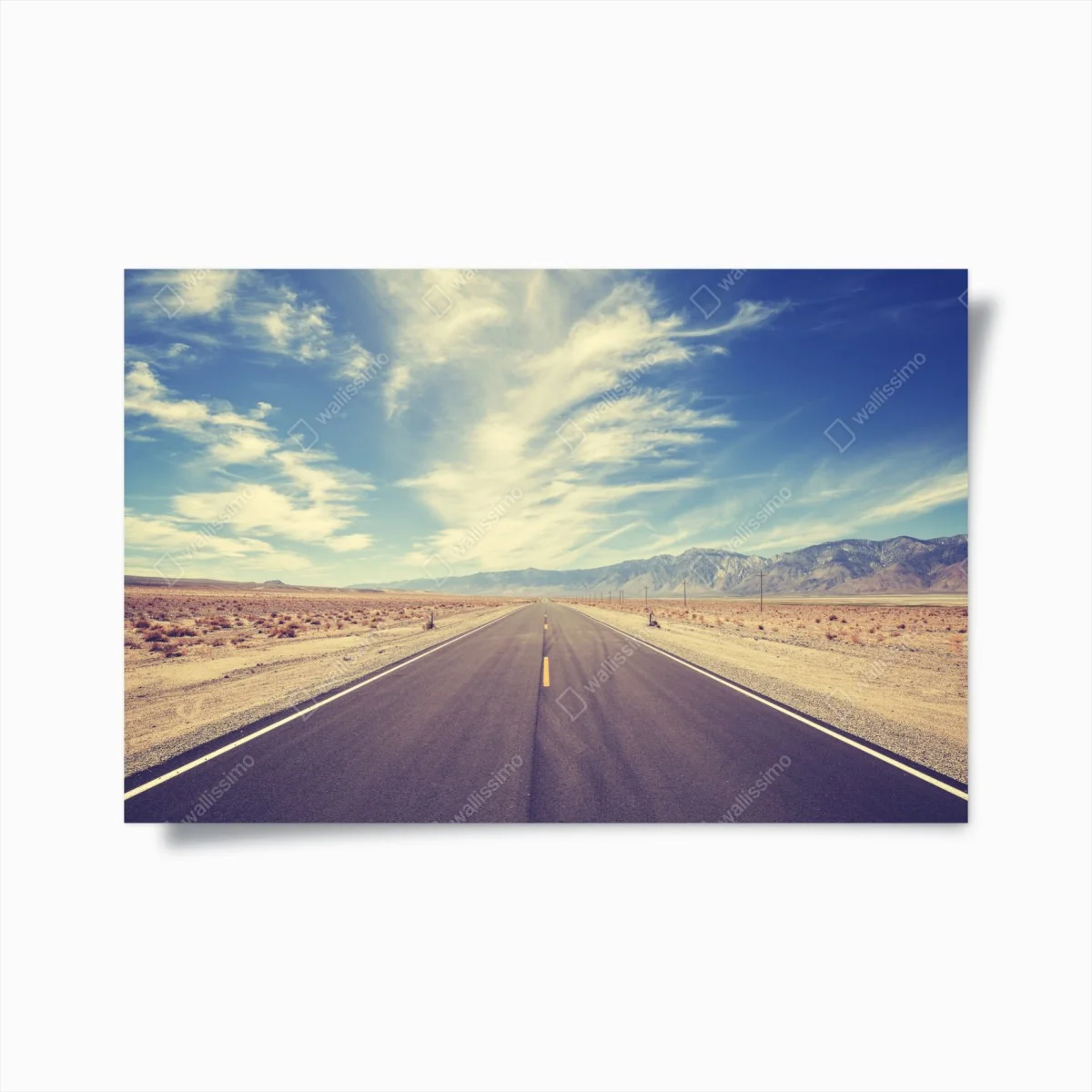 Poster route vintage vers l'horizon dans le désert des États-Unis – Wallnifity® Poster route vintage vers l'horizon dans le désert des États-Unis – Wallnifity®