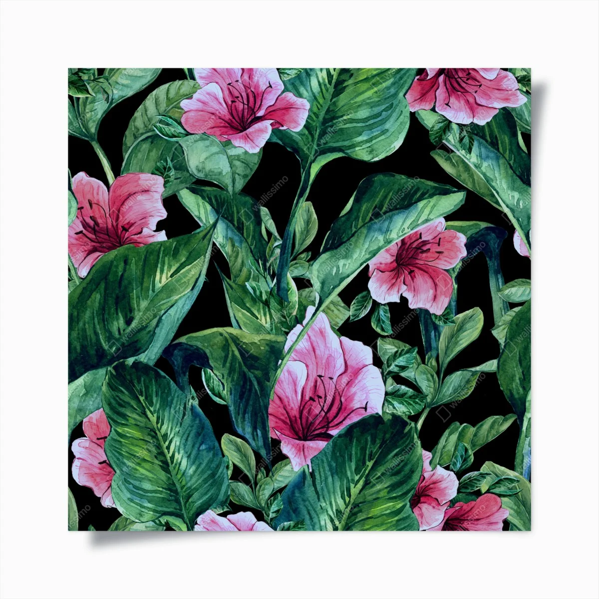 Poster motif floral tropical sur fond noir – Wallnifity® Poster motif floral tropical sur fond noir – Wallnifity®