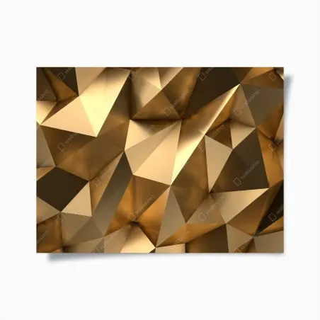 Poster motif géométrique doré en relief – Wallnifity®