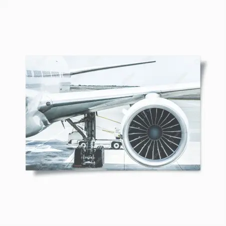 Poster détail moteur d'avion au terminal – Wallnifity®