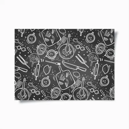 Poster motif culinaire sur ardoise – Wallnifity®