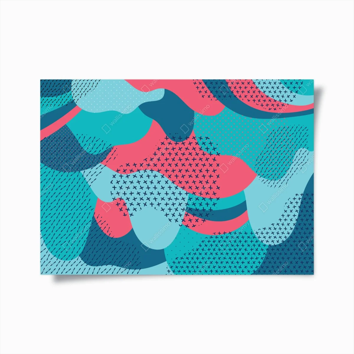 Poster motif abstrait turquoise et rose aux formes organiques – Wallnifity® Poster motif abstrait turquoise et rose aux formes organiques – Wallnifity®