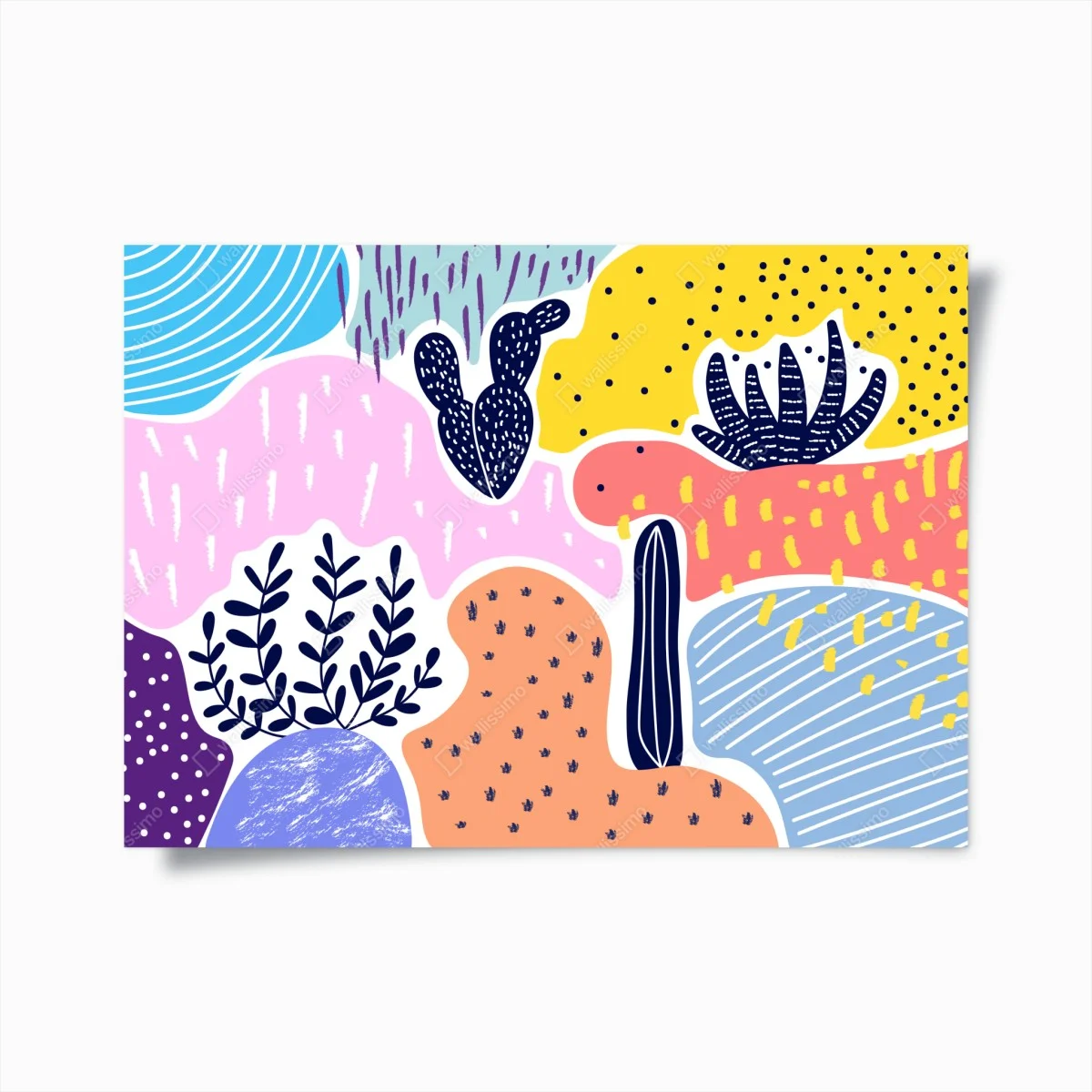 Poster composition botanique colorée aux formes organiques – Wallnifity® Poster composition botanique colorée aux formes organiques – Wallnifity®