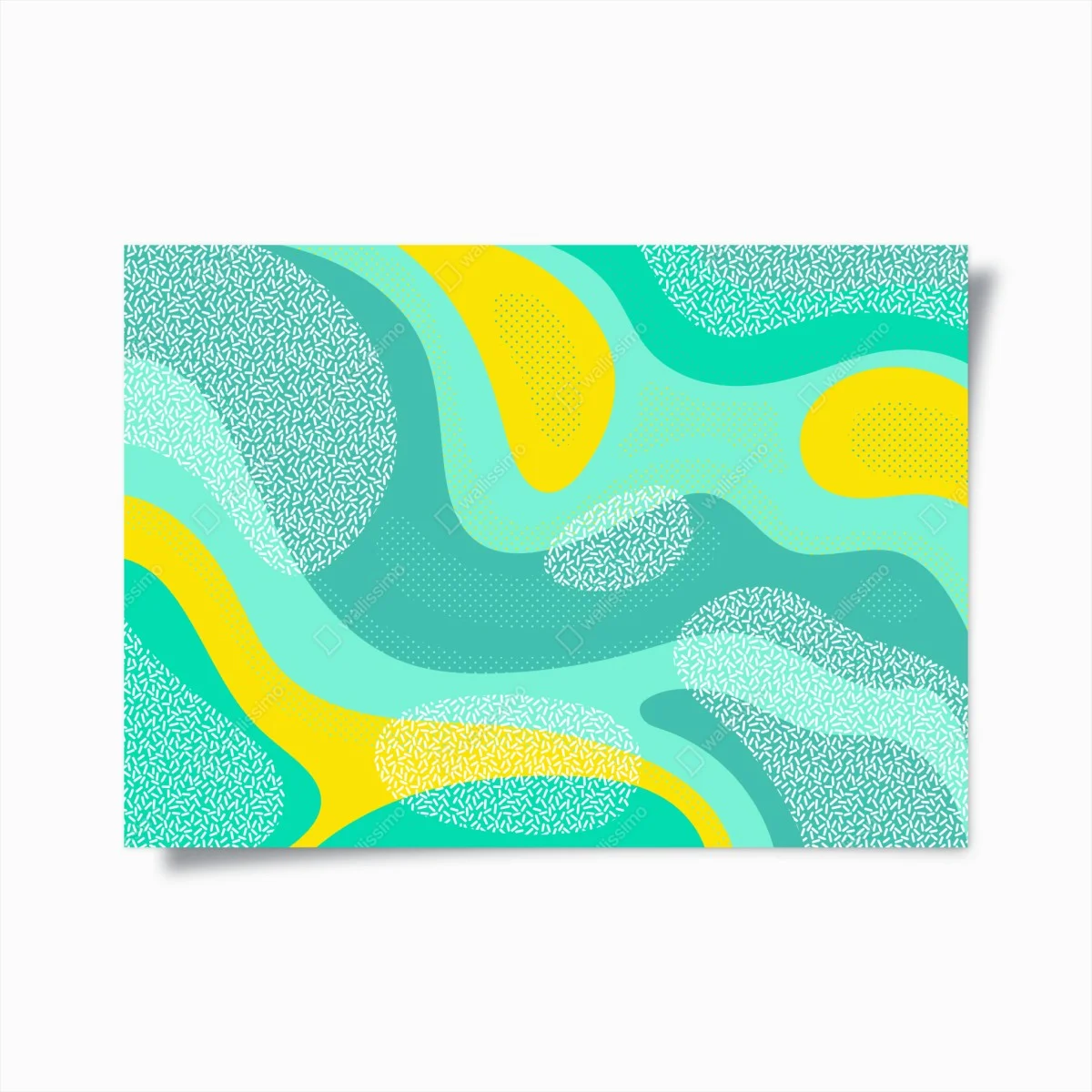 Poster vagues abstraites menthe et jaune aux motifs graphiques – Wallnifity® Poster vagues abstraites menthe et jaune aux motifs graphiques – Wallnifity®