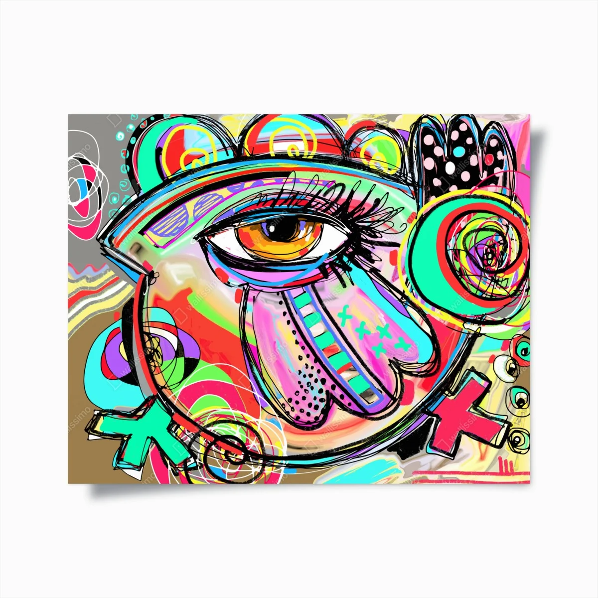 Poster regard pop-art multicolore et abstrait – Wallnifity® Poster regard pop-art multicolore et abstrait – Wallnifity®