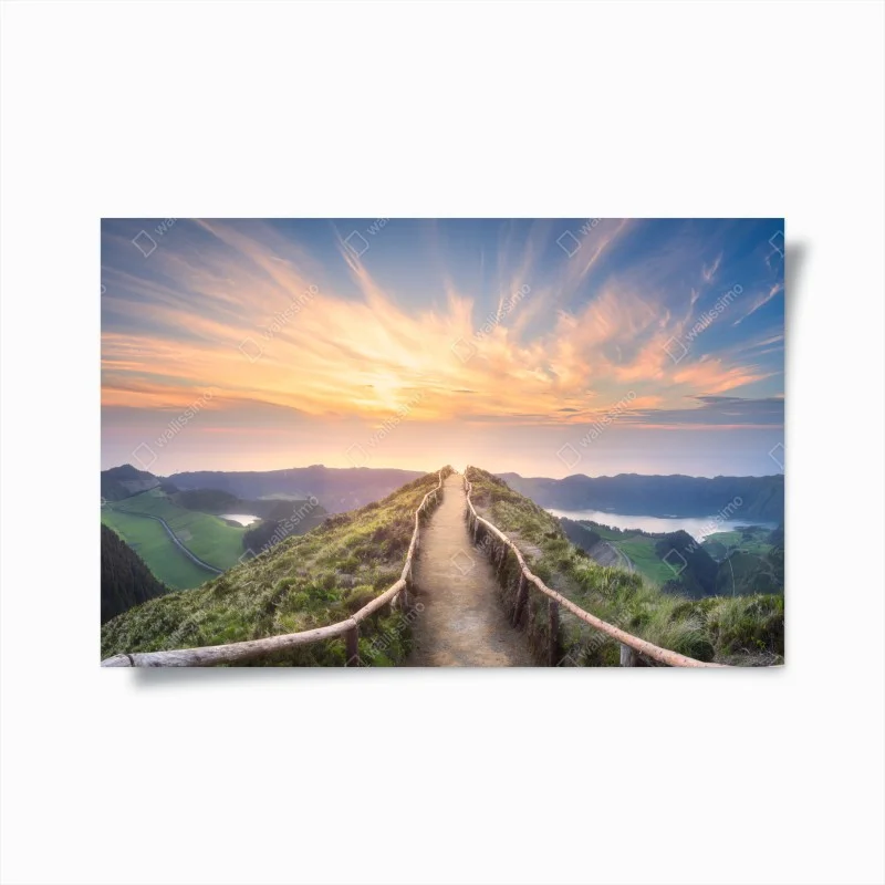 Poster panorama du sentier au coucher du soleil – Wallnifity® Poster panorama du sentier au coucher du soleil – Wallnifity®