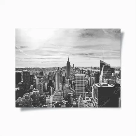Poster panorama urbain de New York en noir et blanc – Wallnifity®