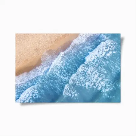 Poster plage et vagues vues du ciel – Wallnifity®