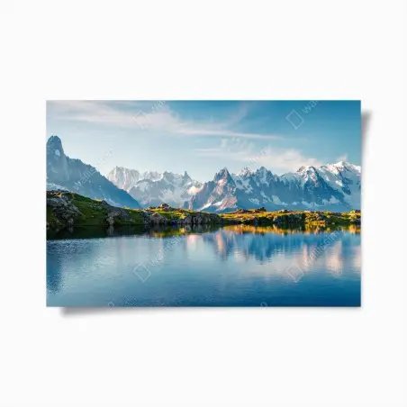 Poster reflets du Mont Blanc au Lac Blanc – Wallnifity®