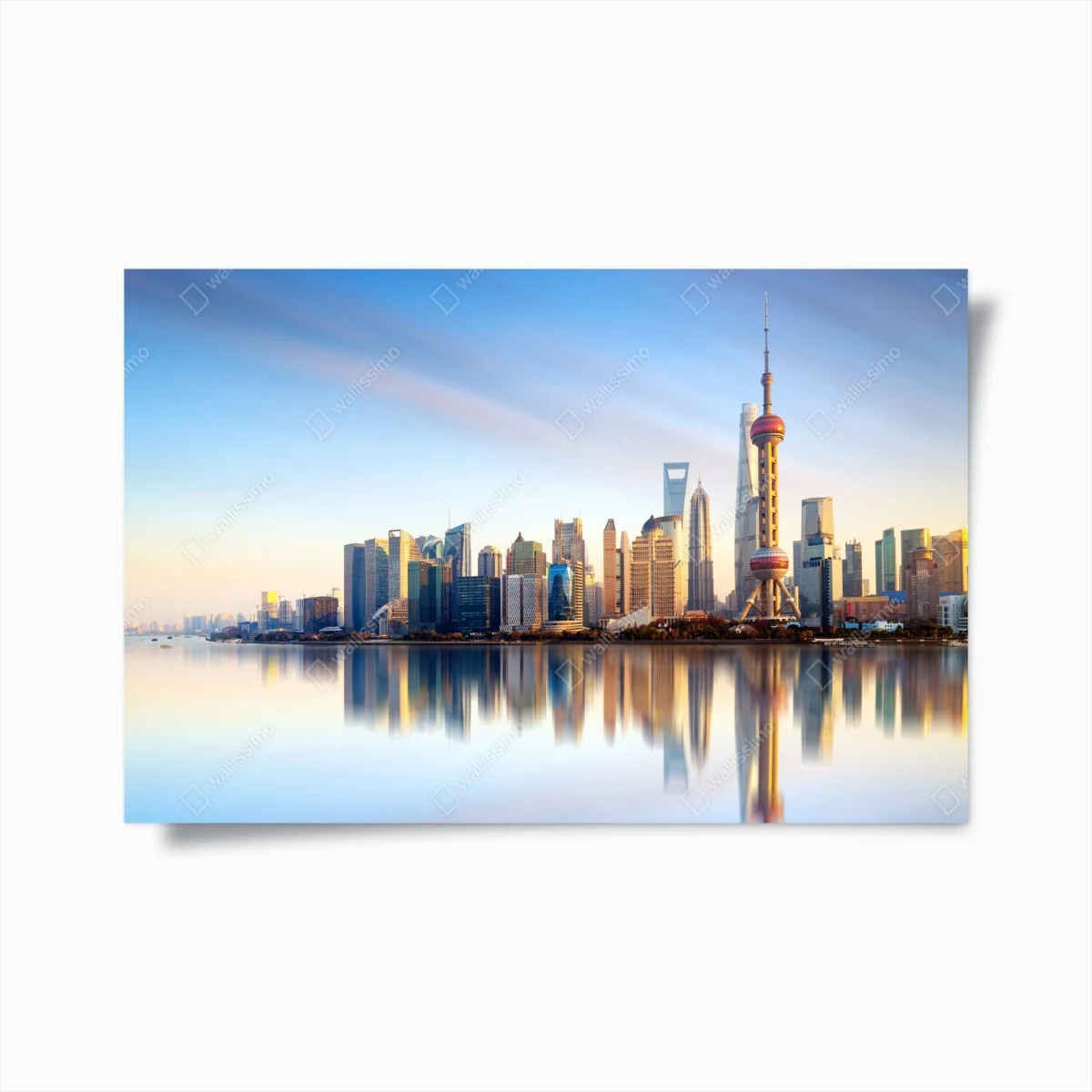 Poster horizon moderne de Shanghai au lever du soleil – Wallnifity® Poster horizon moderne de Shanghai au lever du soleil – Wallnifity®