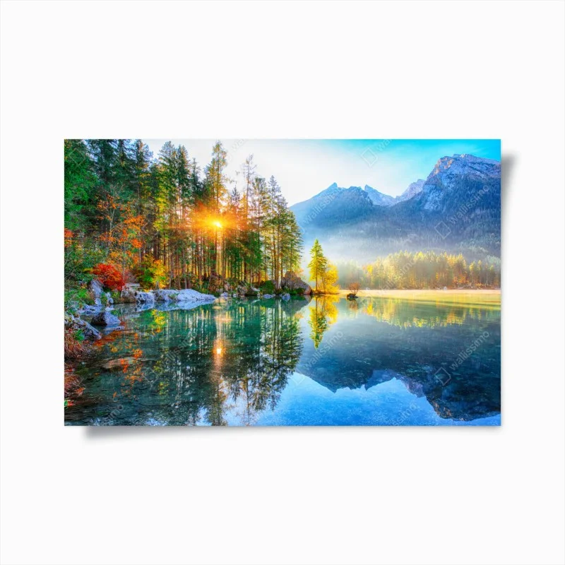 Poster lever de soleil automnal à Hintersee – Wallnifity® Poster lever de soleil automnal à Hintersee – Wallnifity®