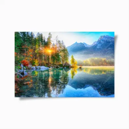 Poster lever de soleil automnal à Hintersee – Wallnifity®