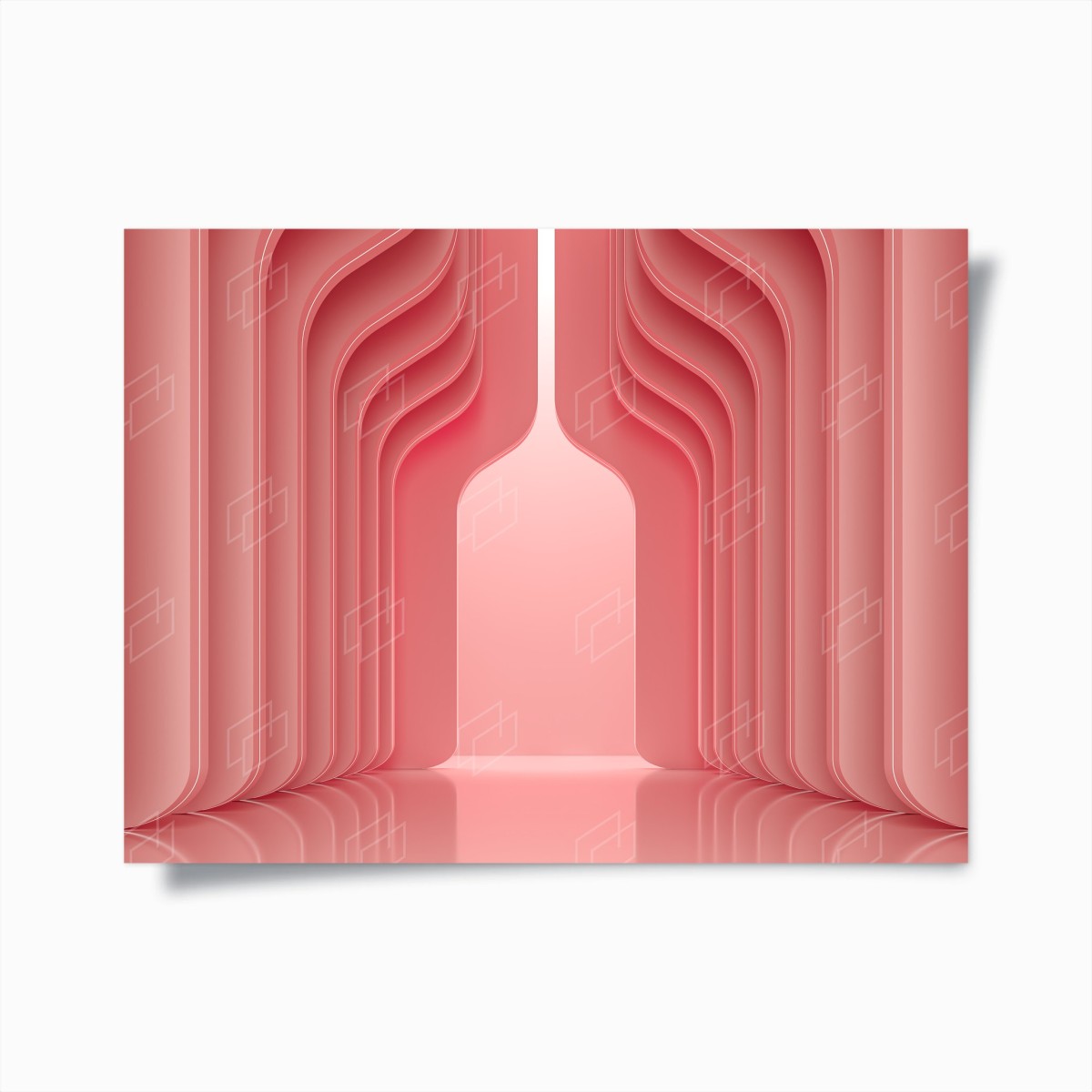 Poster élégance corail minimaliste – Wallnifity®