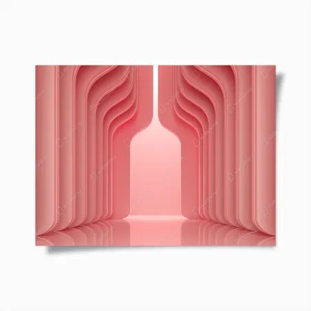 Poster élégance corail minimaliste – Wallnifity®