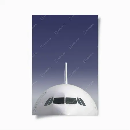 Poster nez d'avion minimaliste sur ciel dégradé – Wallnifity®