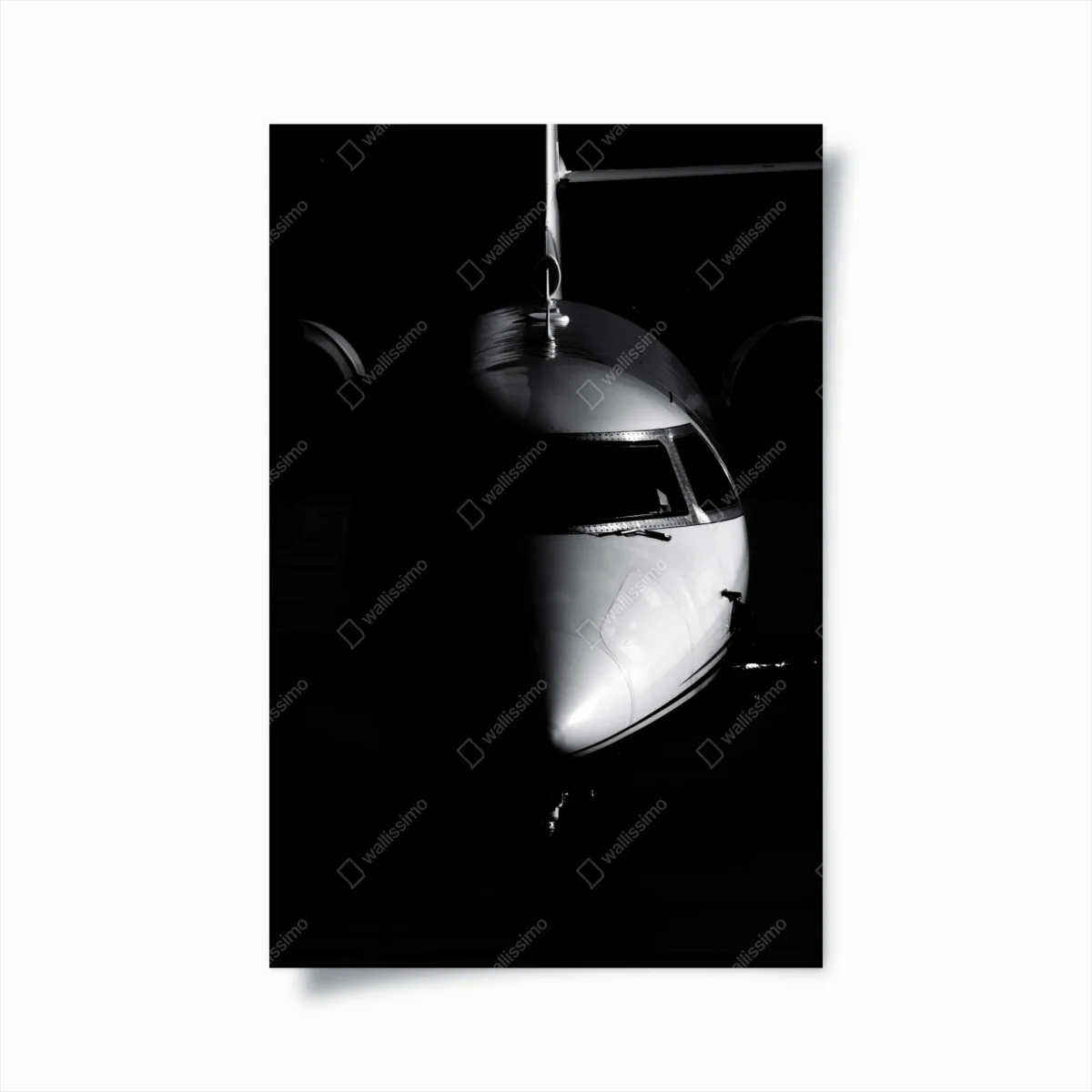Poster portrait minimaliste du nez d'avion en noir et blanc – Wallnifity® Poster portrait minimaliste du nez d'avion en noir et blanc – Wallnifity®