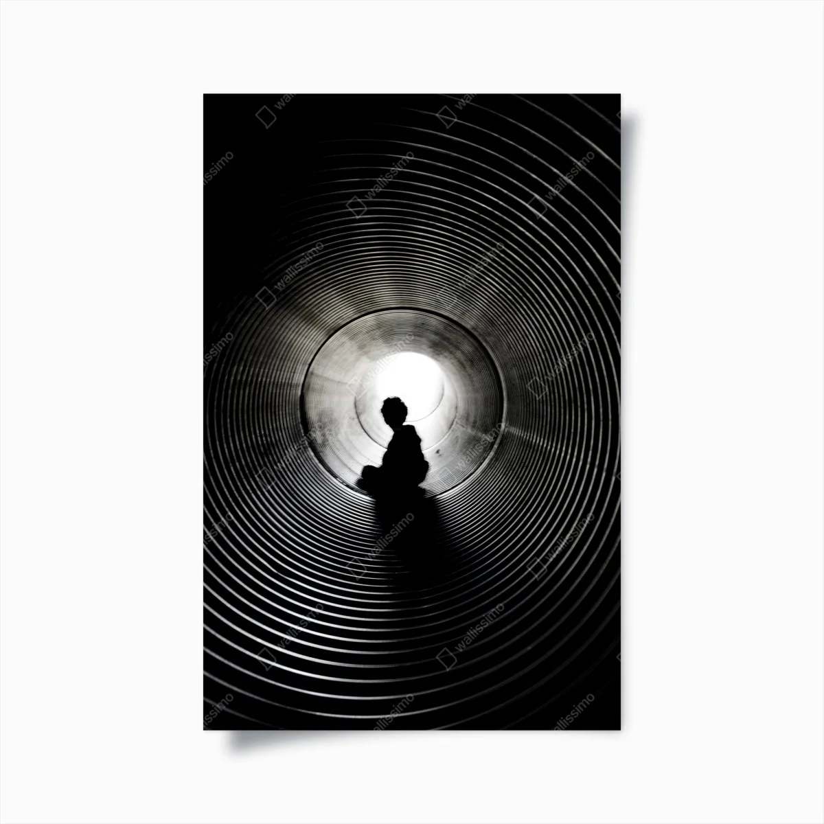 Poster silhouette dans un tunnel concentrique – Wallnifity® Poster silhouette dans un tunnel concentrique – Wallnifity®