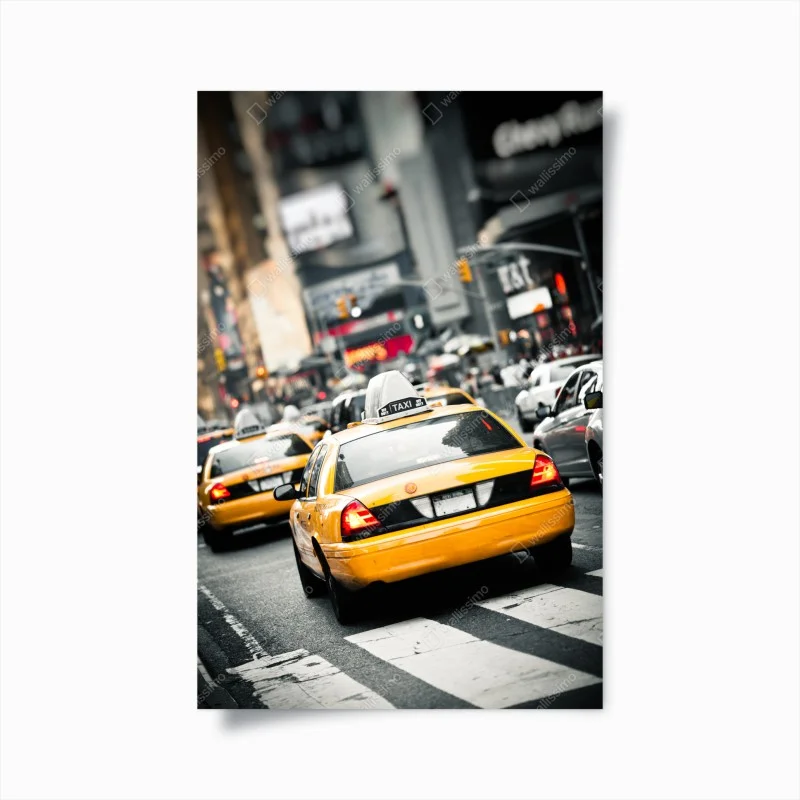 Poster scène de taxis jaunes à New York – Wallnifity® Poster scène de taxis jaunes à New York – Wallnifity®