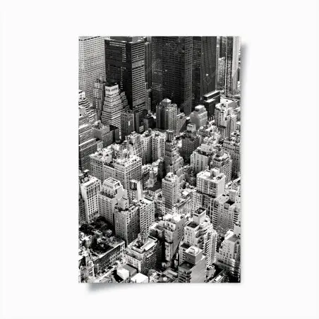 Poster horizon urbain de Manhattan en noir et blanc – Wallnifity®