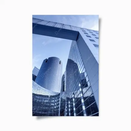 Poster perspective architecturale sur gratte-ciel modernes – Wallnifity®