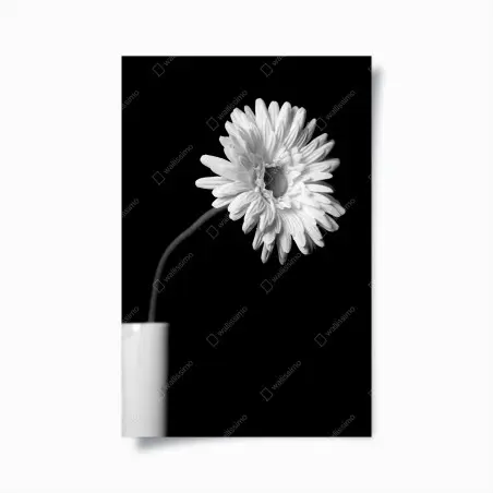 Poster élégance florale minimaliste en noir et blanc – Wallnifity®