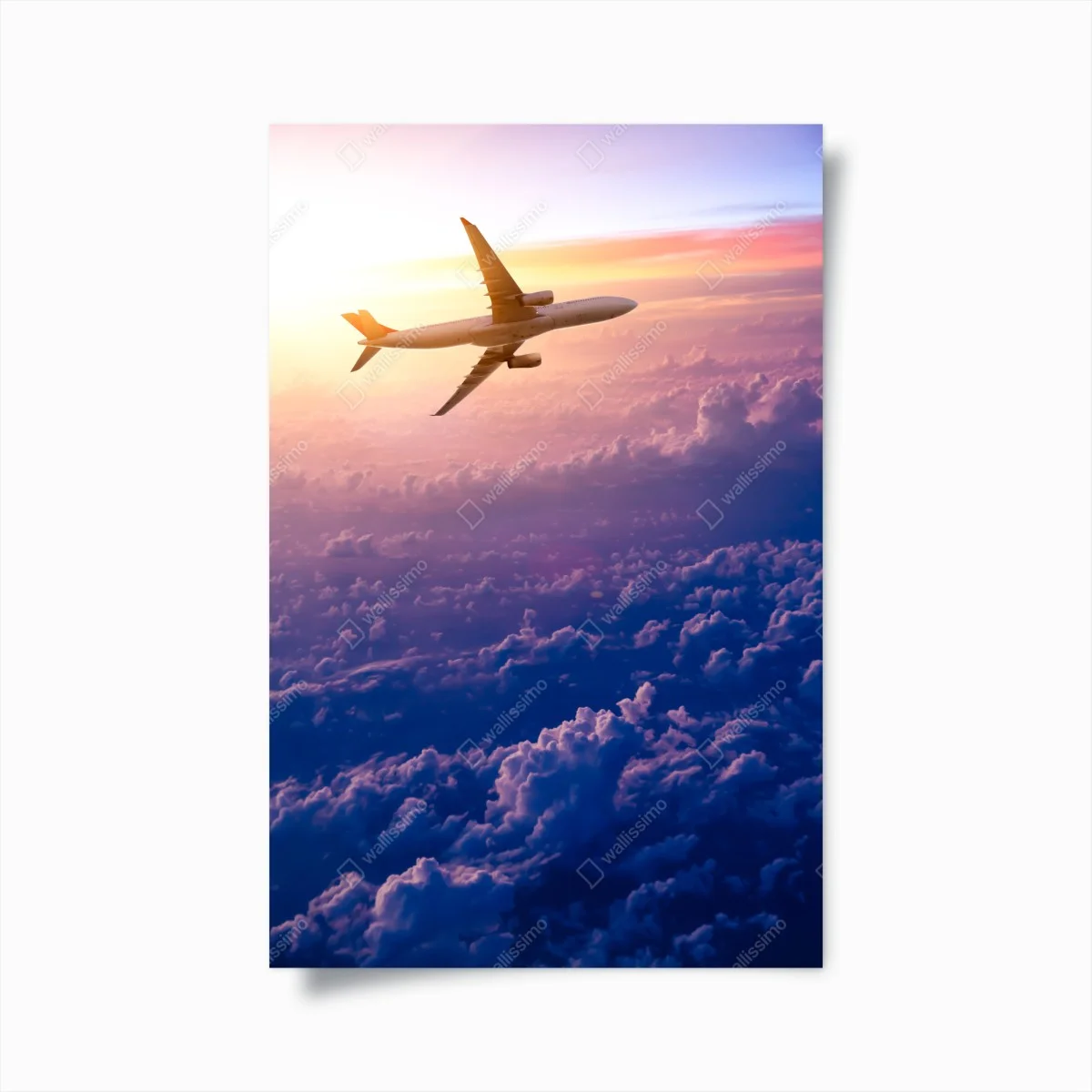 Poster avion au-dessus des nuages au lever du soleil – Wallnifity® Poster avion au-dessus des nuages au lever du soleil – Wallnifity®