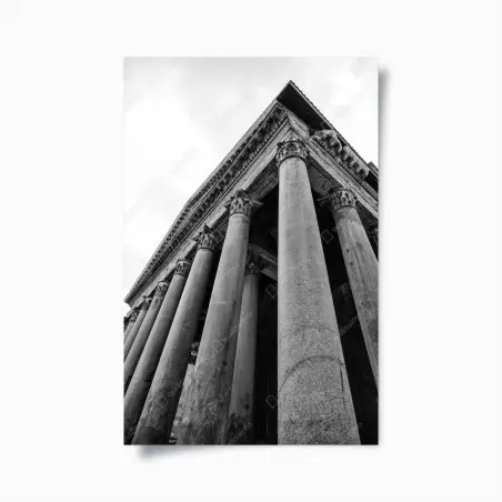 Poster vue monumentale du Panthéon de Rome en colonnes – Wallnifity®