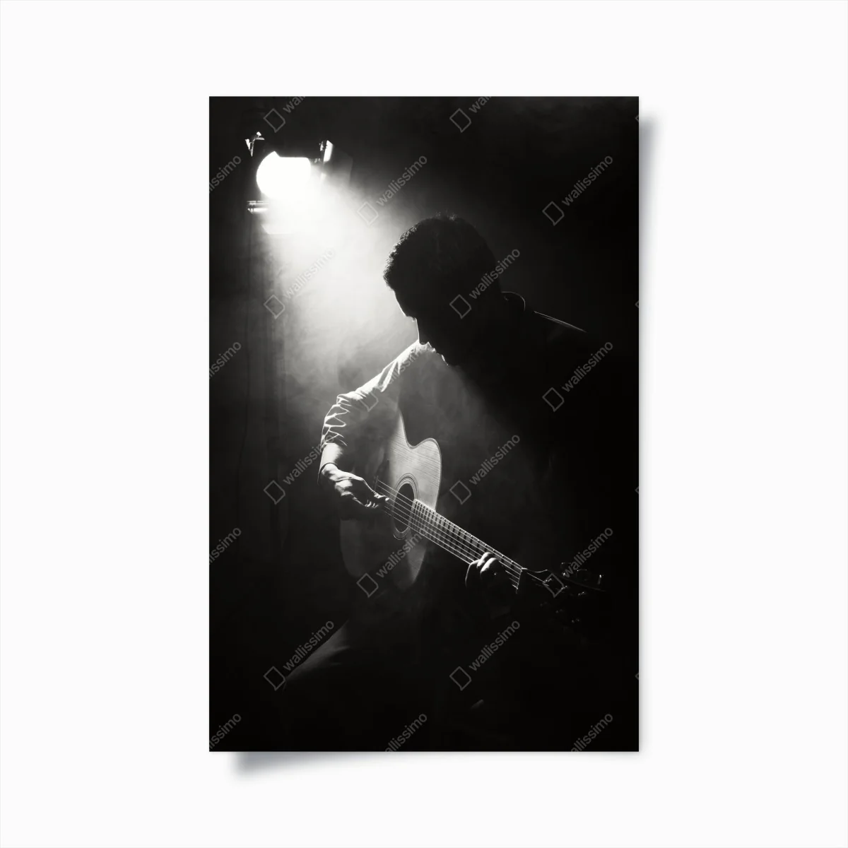 Poster silhouette d'un guitariste sous le projecteur – Wallnifity® Poster silhouette d'un guitariste sous le projecteur – Wallnifity®