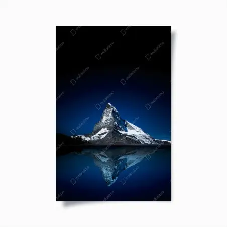 Poster reflet nocturne du Cervin – Wallnifity®