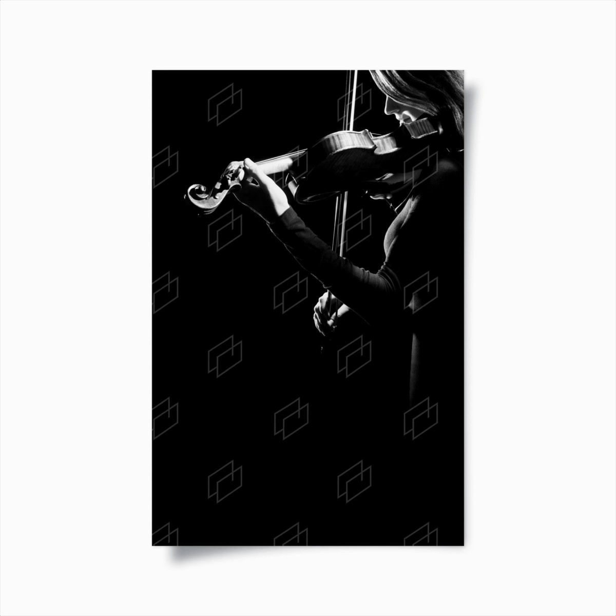 Poster violoniste en clair-obscur – Wallnifity®