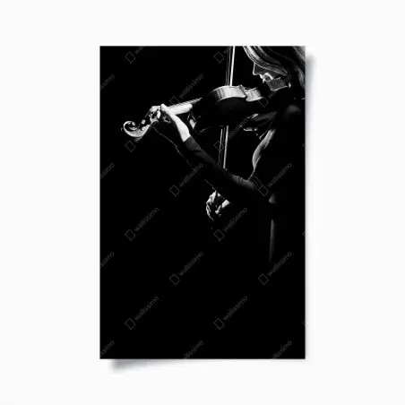 Poster violoniste en clair-obscur – Wallnifity®