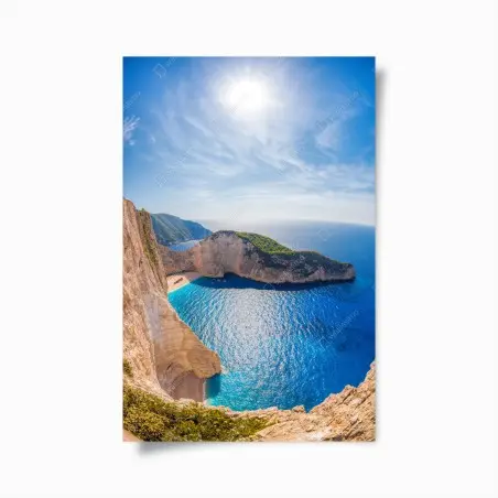 Poster panoramique de Navagio sur l'île de Zakynthos – Wallnifity®