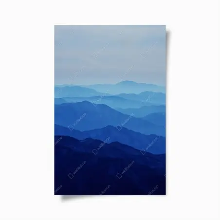 Poster couches de montagnes bleues – Wallnifity®