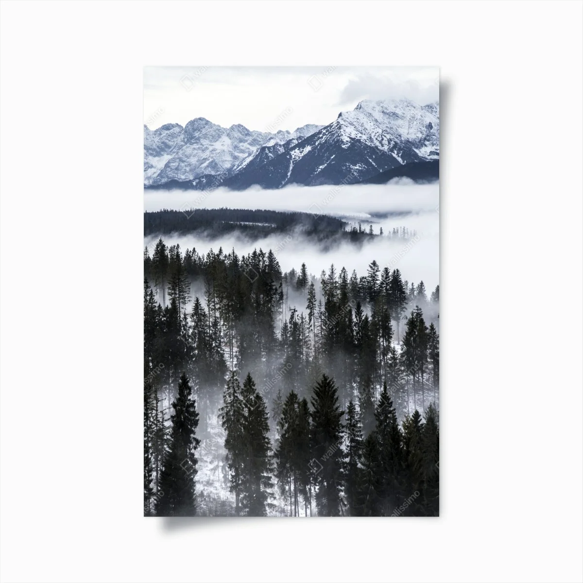 Poster brume hivernale sur les Tatras – Wallnifity® Poster brume hivernale sur les Tatras – Wallnifity®