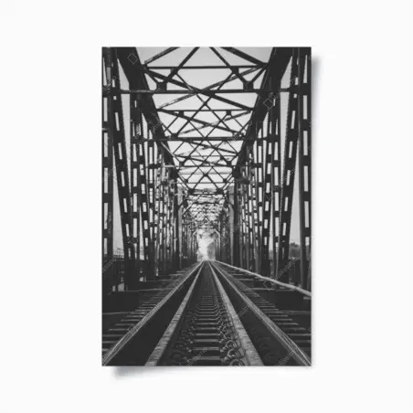 Poster pont ferroviaire ancien en perspective – Wallnifity®